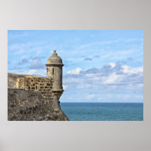 San Juan Puerto Rico Fort colour Poster