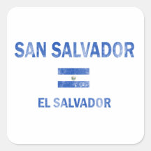 San Salvador El Salvador Designs Square Stickers