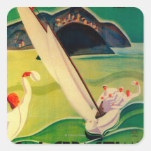 San Sebastian Vintage PosterEurope Sticker