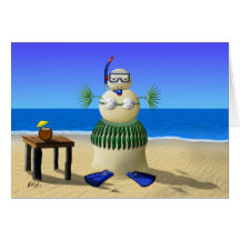 Sand Babe Holiday Greeting Card
