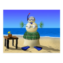 Sand Babe Holiday Post Card