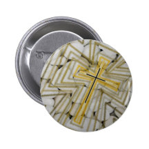 Sand Cross on Pebbles. Buttons
