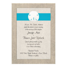 Sand Dollar Beach Wedding Invitation - Malibu