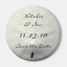 Sand Dollar Save the Date Beach Wedding Magnet