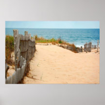 Sand Dune & Sea Fence Print