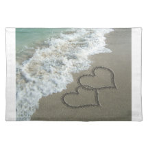 Sand Hearts on the Beach Placemats