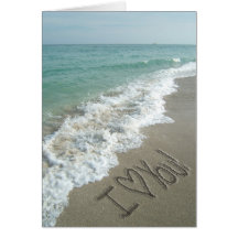 Sand Writing on the Beach Greeting Card