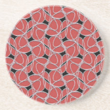 Sandstone Coaster with rockin' pink doodle