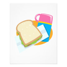 sandwich and thermos lunch vector design custom announcements