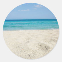 Sandy Shore Round Stickers