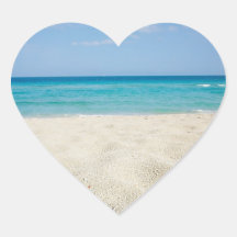 Sandy Shore Wedding Hearts Stickers