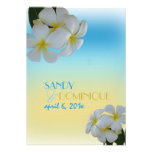 Sandybeach, plumerias destination wedding custom invitations