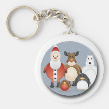 Santa and Friends Key Chains