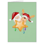 Santa and Rudy Star Card
