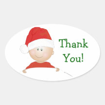 "Santa Baby" Christmas Shower Thank You Stickers