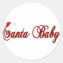 Santa Baby Round Sticker
