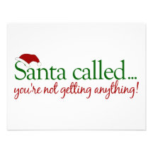 Santa Called Personalized Invitation
