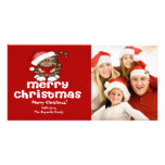 Santa Cat Christmas Photo Card