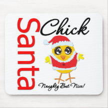Santa Chick Naughty But Nice Mouse Pad