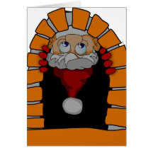 Santa Chimney Greeting Card