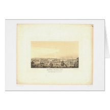 Santa Clara, CA. Panoramic Map 1856 (1585A) Card