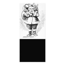 Santa Claus Black and White Illustration Invitations