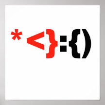 Santa Claus Emoticon - Print