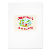 Santa Claus Father Christmas Beach Relaxing Personalized Invitations
