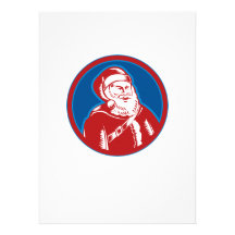 Santa Claus Father Christmas Retro Personalized Invitation