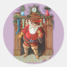 Santa Claus Fireplace Sticker