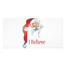 Santa Claus. I Believe. Custom Photo Card