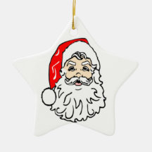 Santa Claus in Red Hat Ornaments