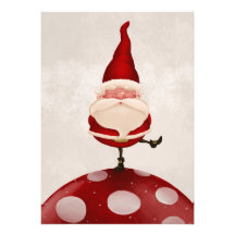 Santa Claus on fungus Custom Invite