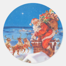 Santa Claus On the Night Before Christmas Stickers