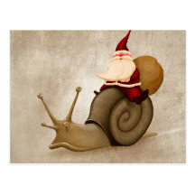 Santa Claus rides nail Postcard