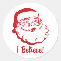 Santa Claus Round Sticker
