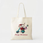 Santa Claus Scooterist Canvas Bag