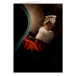 Santa Claus taking a break on Christmas Eve Cards