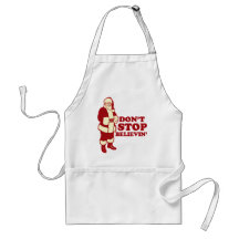 Santa, Don't Stop Believin' Apron