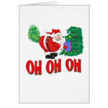 santa farted card