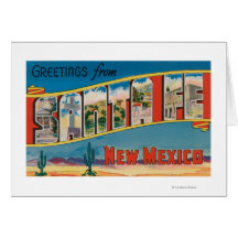 Santa Fe, New Mexico - Large Letter Scenes 2 Cards