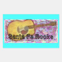 Santa Fe Rocks Rectangular Stickers