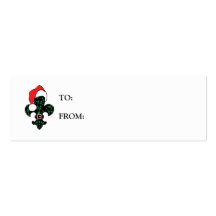 Santa Fleur de lis Business Card Template