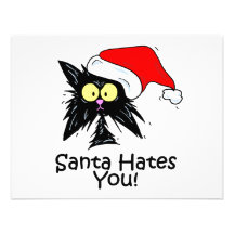 Santa Hates You Personalized Invitation