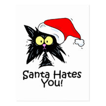 Santa Hates You Postcard