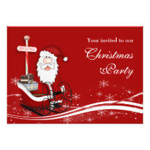 Santa & His Sleigh Christmas Party Announcements