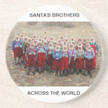 SANTA IN A FIELD DRINK COASTER