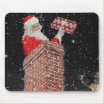 Santa in the chimney mousepd mouse pads