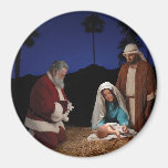 Santa Kneeling at Nativity Magnets