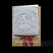 Santa Merry Christmas Cake Card cards